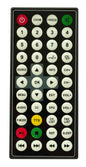 Naxa 10-inch portable 12V TV and digital multimedia player with remote control, showcasing the NT-110 model and remote.