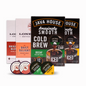 Java House decaf cold brew coffee pods box with 48 pods, front view showing packaging and product details.
