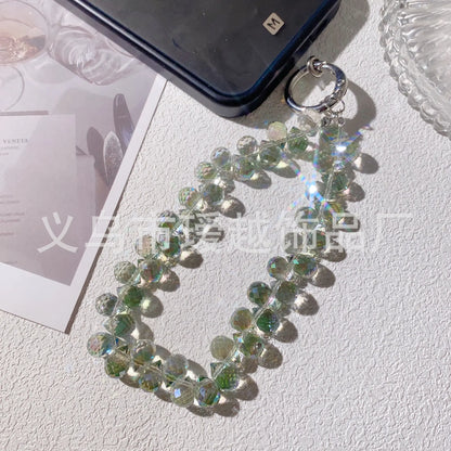 Creative Crystal Phone Chain with Elegant Beads and Design