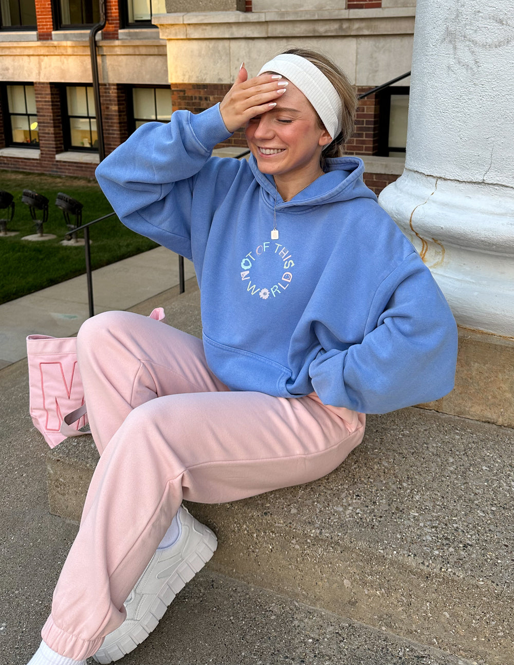 Elevated Faith Not of This World unisex hoodie featuring space-inspired design and comfortable fit, casual wear for all genders.
