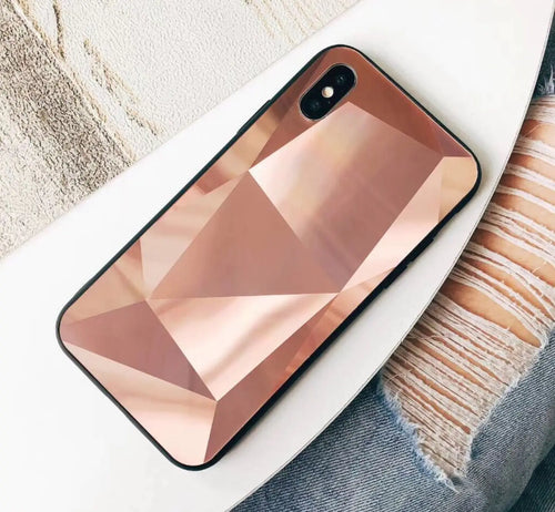 Colorful 3D Diamond Mirror Phone Case for Couples