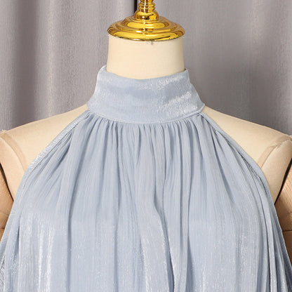 Lantern Sleeve Solid Color Dress Women MUNSIEUR New Arrivals