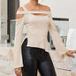 Off Shoulder Hollow Cutout T-shirt