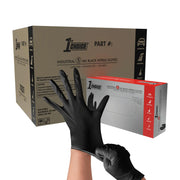 1st Choice Black Gloves Disposable Latex Free - Nitrile Gloves XXL Black Gloves Gloves for Cooking - 5 mil Case of 1000