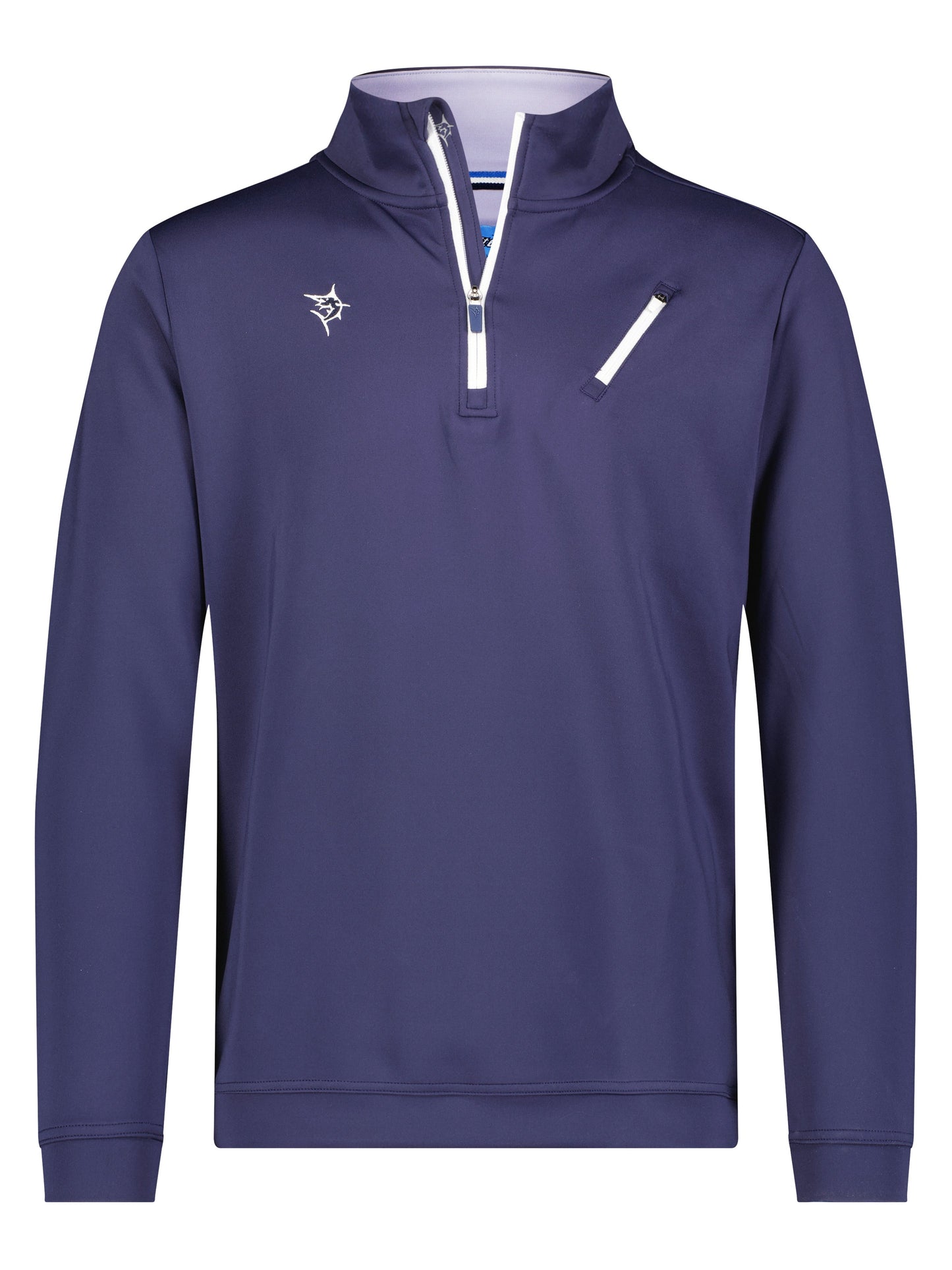 White Water Life Oceanside Pullover in smooth stretch fabric, shown in a relaxed fit with a casual ocean-inspired design.