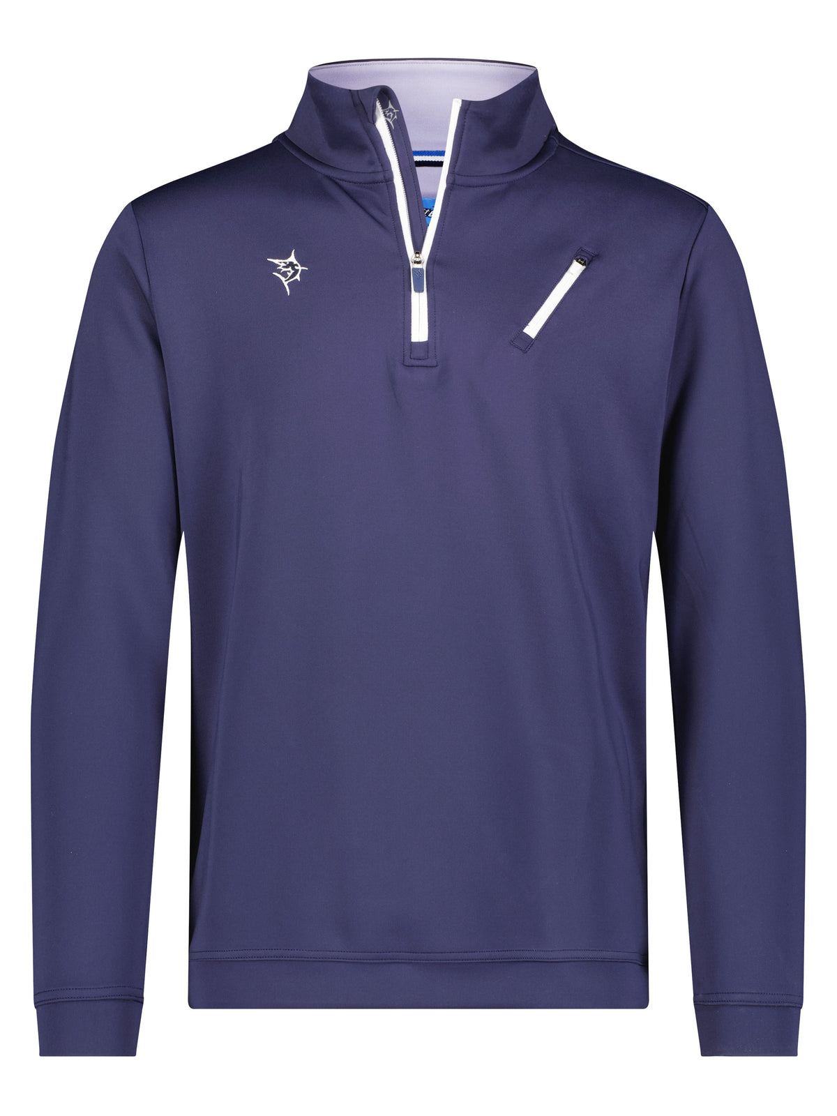 White Water Life Oceanside Pullover in smooth stretch fabric, shown in a relaxed fit with a casual ocean-inspired design.