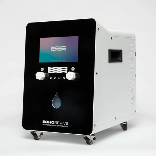 Echo Water Revive Hydrogen Bath Water Machine, a sleek hydrogen machine designed for creating hydrogen-rich bath water.