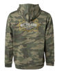 Fleece Old Fashioned Zip Hoodie in green camouflage by Off The Grid Surplus, showing front view with zip closure and hoodie.
