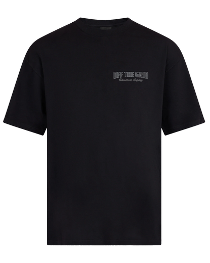 Black Off The Grid Surplus Ole Son T-Shirt with bold front graphic and casual fit.