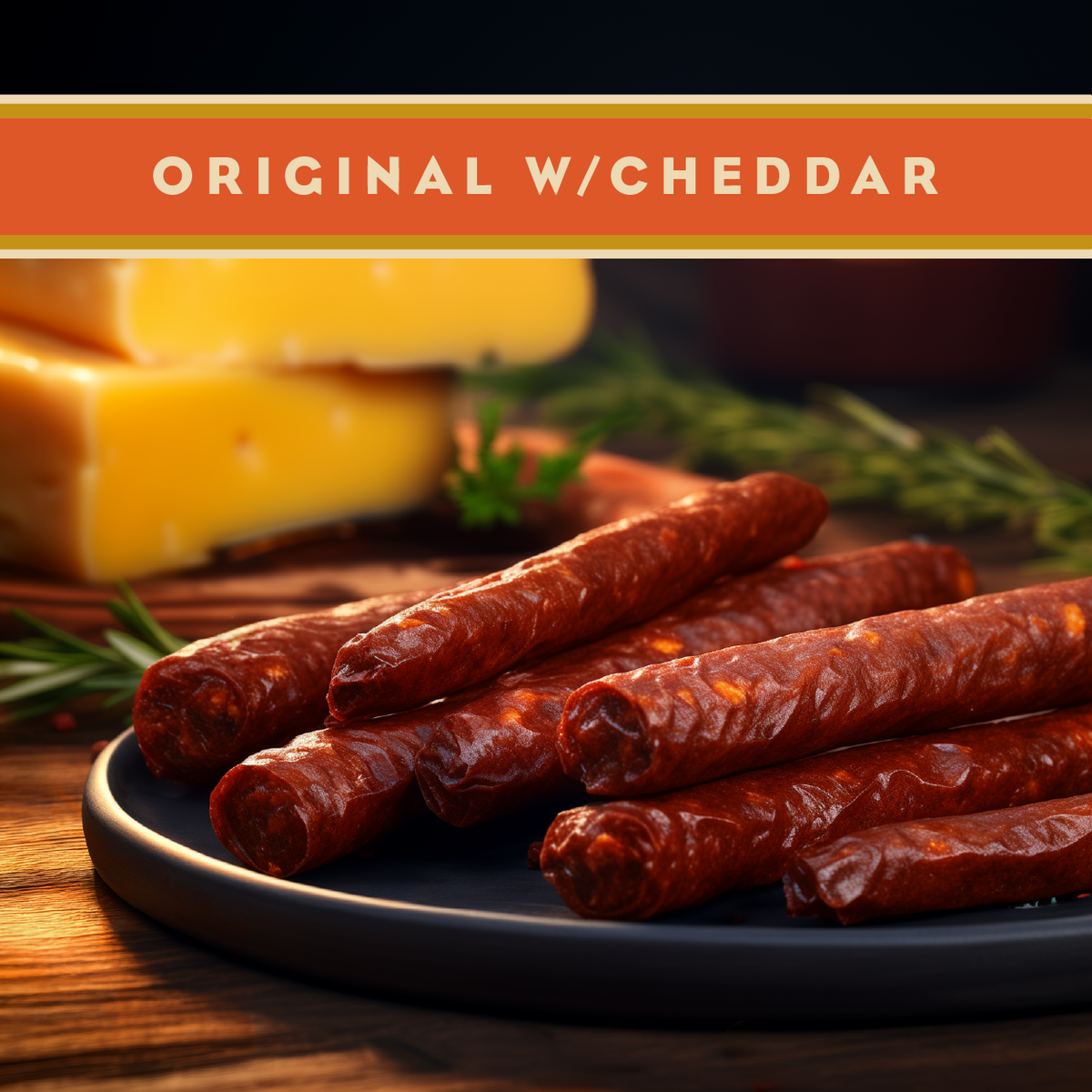Wisconsin Beef Stick with cheddar cheese by Artas'n Meats, showing a beef snack with cheddar pieces in natural packaging.