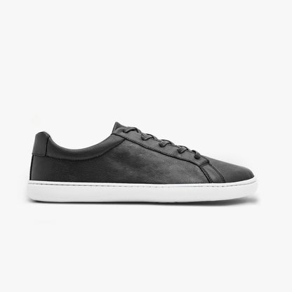 Black natural leather daily women’s sports shoe, Gen 3 barefoot style by Origo Shoes, designed for comfortable casual wear.