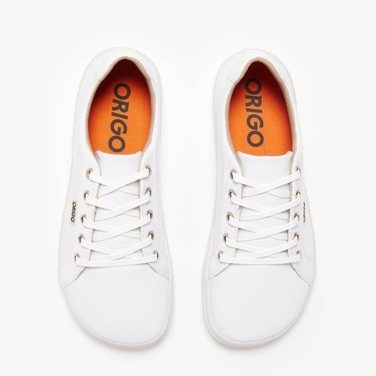 White Women's Everyday Sneaker Gen 3 by Origo Shoes, cotton canvas barefoot shoe with minimal design and comfortable fit.