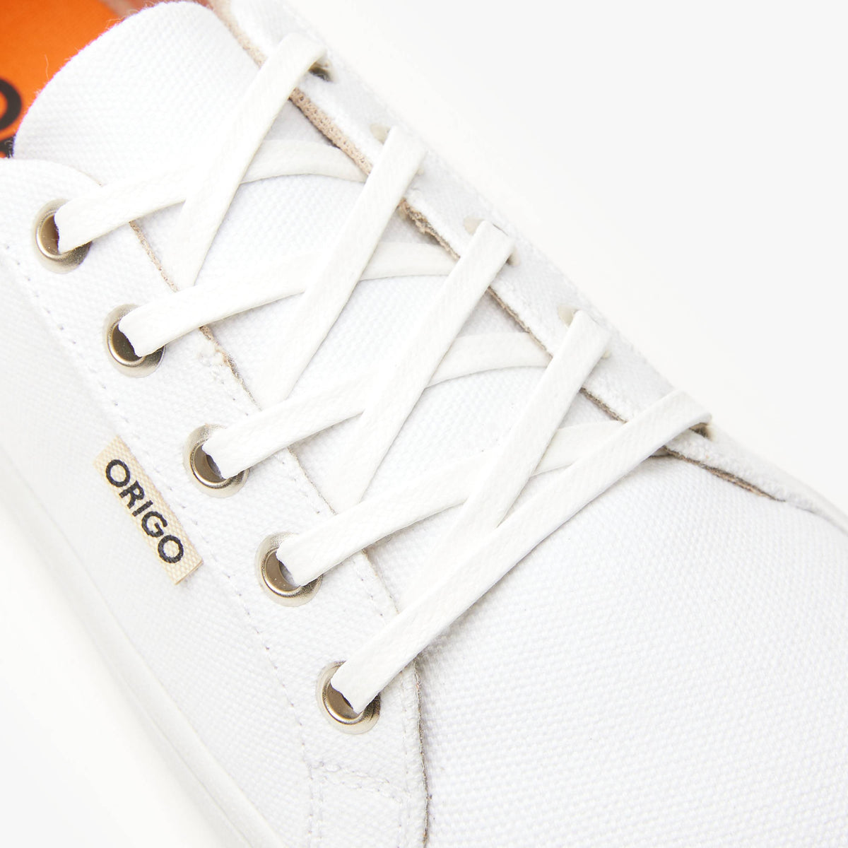 White women's Everyday Sneaker Gen 3 by Origo Shoes, made of cotton canvas, featuring a barefoot shoe design for comfortable casual wear.