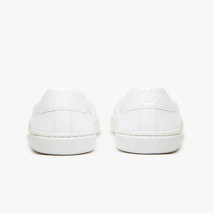 White women's Everyday Sneaker Gen 3 by Origo Shoes, cotton canvas barefoot shoe with casual style and comfortable fit.