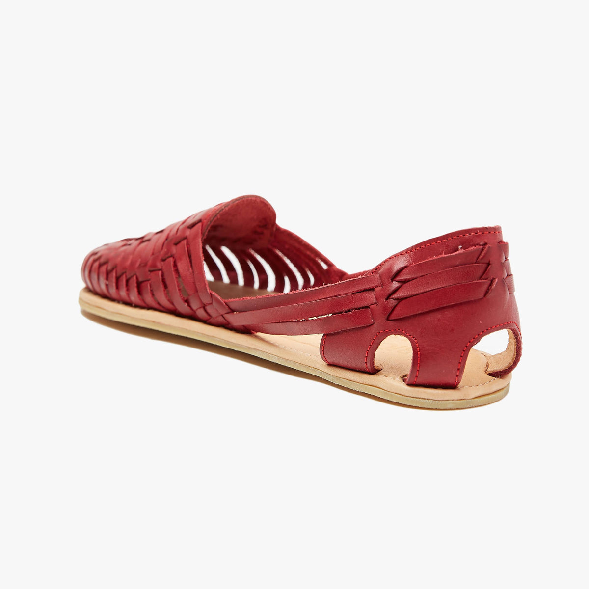 Origo Shoes Las Huarache Slip-On in natural leather, casual slip-on sandal with woven design, perfect for warm weather.