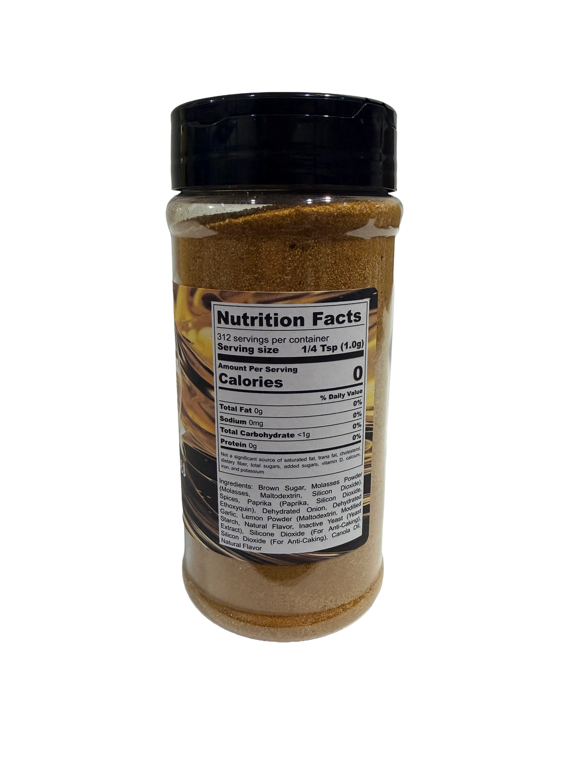 Close-up of Hi-West Ozark Molasses BBQ seasoning jar, showcasing the label and dark, rich spice blend for grilling and barbecue dishes.