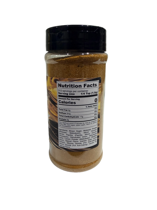 Close-up of Hi-West Ozark Molasses BBQ seasoning jar, showcasing the label and dark, rich spice blend for grilling and barbecue dishes.
