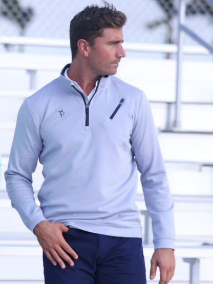 White Water Life Oceanside Pullover in smooth stretch fabric, shown in a relaxed fit with a crew neckline and ocean-inspired color.