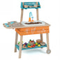 Wooden outdoor kids play kitchen set with removable sink, colorful toy kitchen playset for children by GBruno Store.