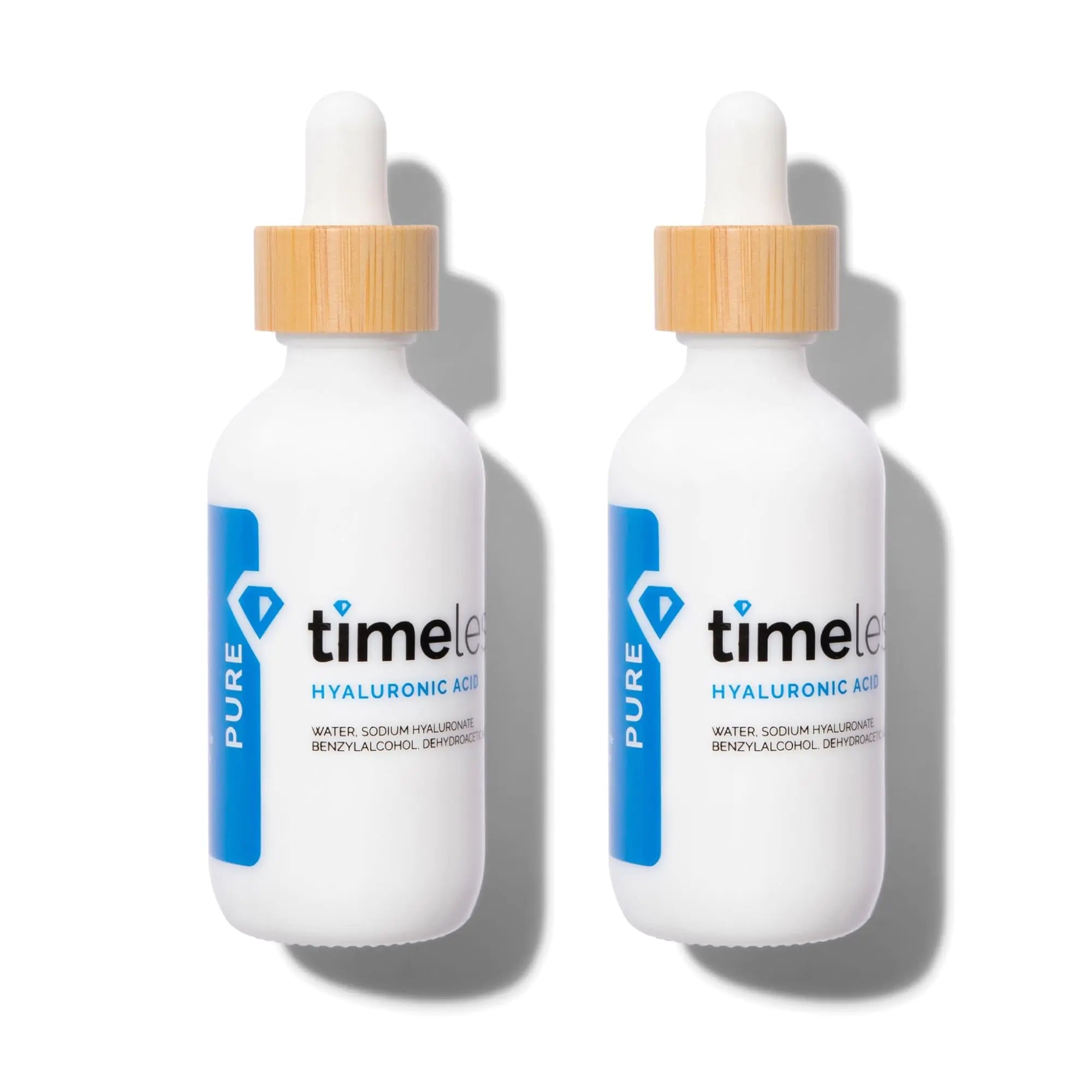 Timeless Skin Care Hyaluronic Acid 100% Pure Serum - Hydrating Face Serum for Personal Care - Fragrance-Free Hyaluronic Acid Serum for Skin Care - 2 oz (Pack of 2).