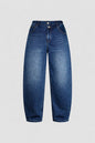Overlap embroidered pocket jeans by Hideout, stylish denim bottoms with detailed embroidery and functional pockets.