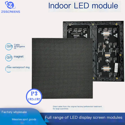 Indoor P3 LED Display Module 192x192mm Unit Board