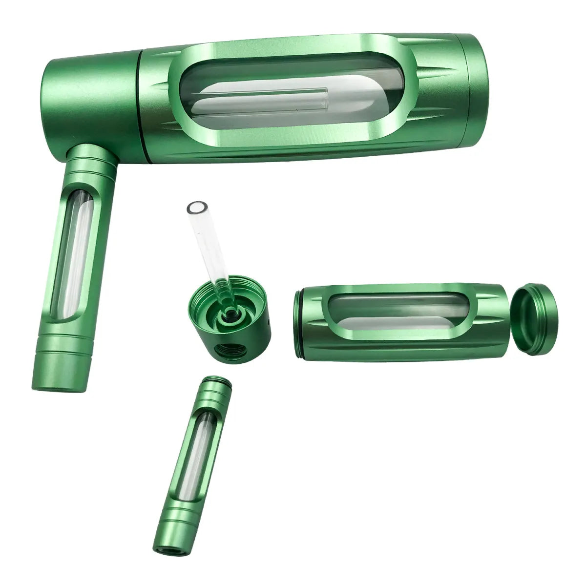 150Mm Portable Aluminum Alloy Glass Pipe With Keychain & Multi-Function Features - Durable & Compact