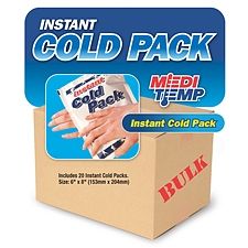 Set of 20 instant cold packs for emergency and travel use, featuring quick activation for hot and cold therapy.