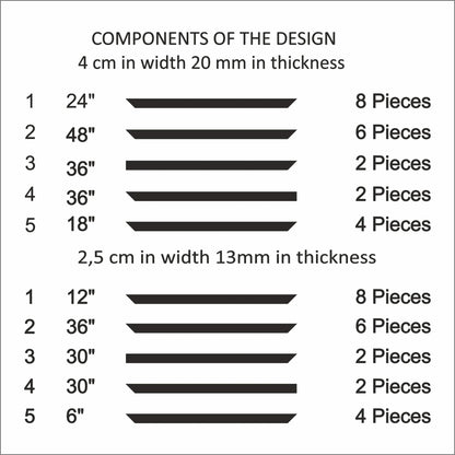 Wall Moulding Kit - 3 Upper & 2 Bottom Frames | Easy Installation