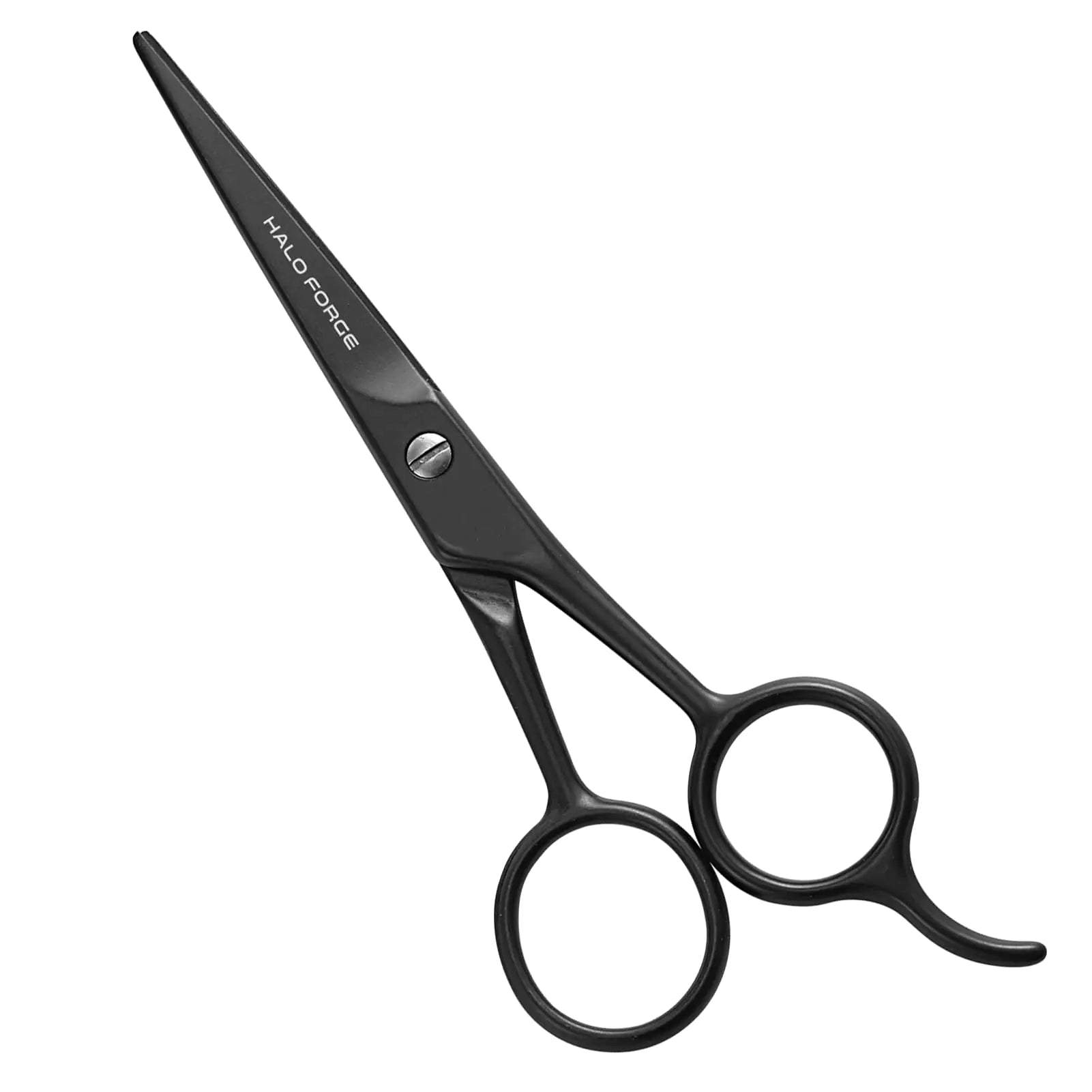 HALO FORGE Professional Mustache and Beard Scissors: Small Sharp Stainless Steel Beard Shears For Men Personal Care Precision Trimming Mustache Facial Hair Eyebrow 5.5 Inch (Black)