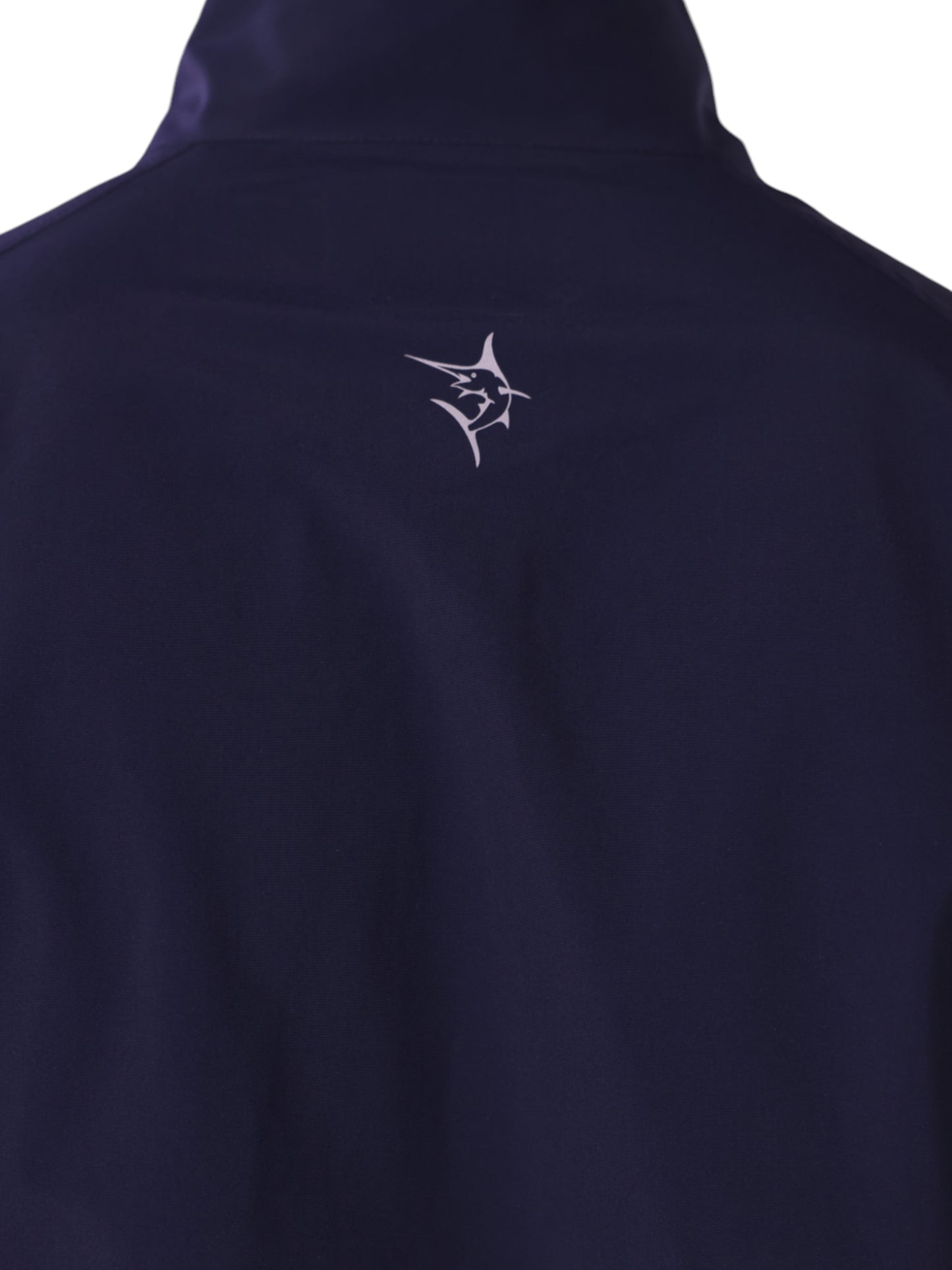 White Water Life Palm Beach waterproof quarter zip jacket, navy blue with front zipper and high collar, designed for outdoor wear