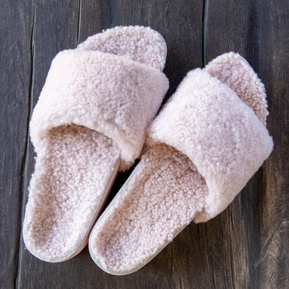 Fleks San Ysidro Slide in Peony color, featuring a comfortable slip-on design with cushioned footbed and open toe style.