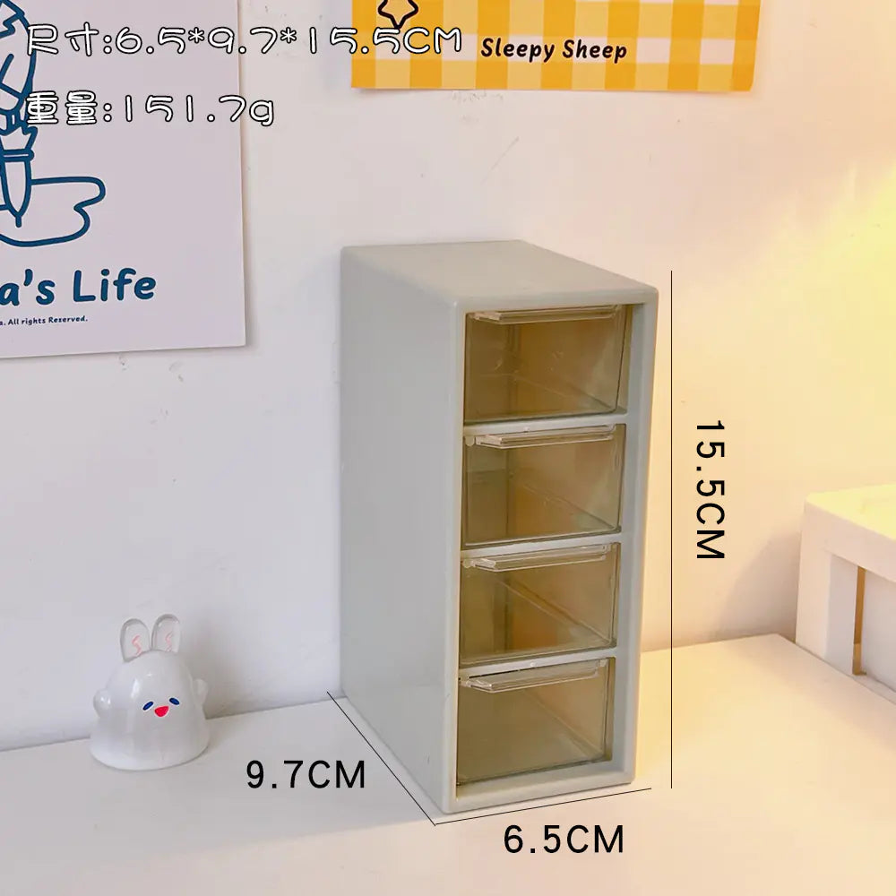 Korean Cute Desktop Storage Organizer with Four Slots