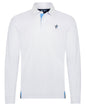 White Water Life Coast long sleeve polo shirt with collar and buttons, shown in a casual setting.