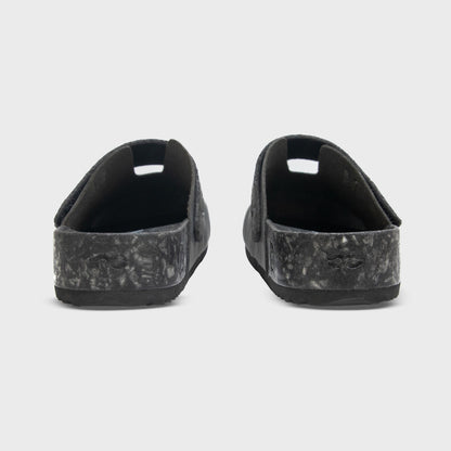 Rear view of Fleks More Mesa Clog in After Dark color, showcasing the stylish design and comfortable heel.