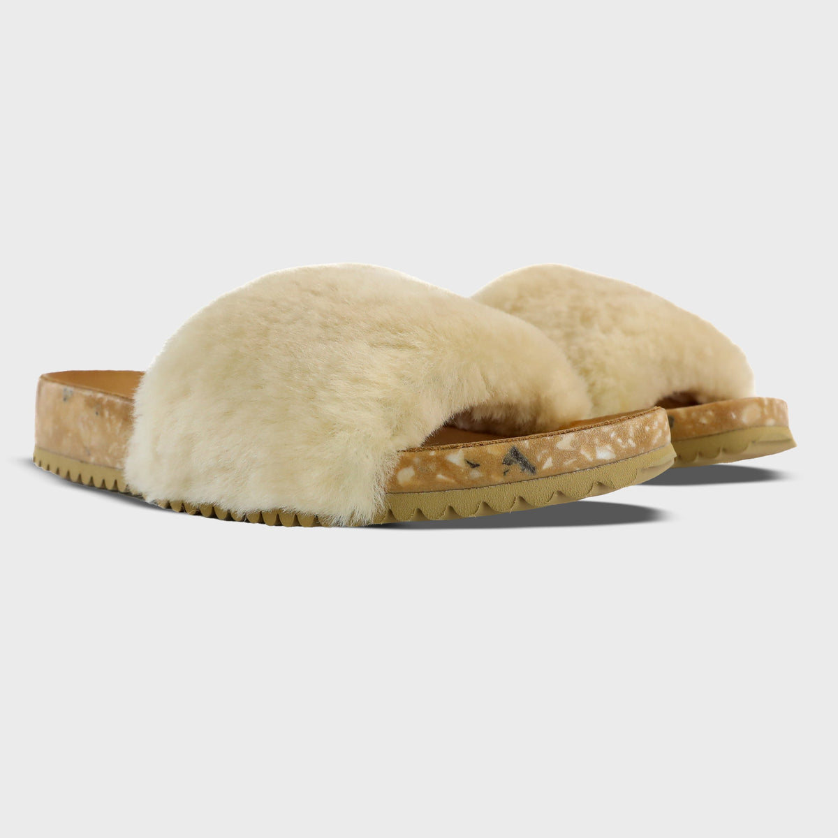 Fleks San Ysidro Slide in tan, featuring a comfortable open-toe design perfect for casual wear.