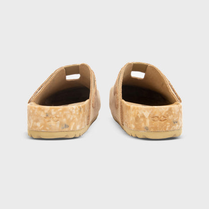 Fleks More Mesa Clog in Morning Coffee color, rear view showing comfortable slip-on design and textured sole.