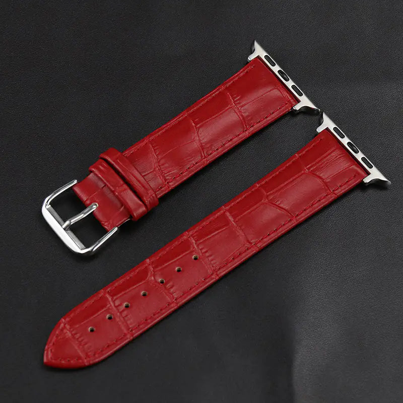 Genuine Leather Crocodile Pattern Strap for Apple Watch