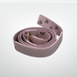 Pink leather I AM Monogram Yoga Strap by iReliev, luxury fitness accessory for stretching and yoga practice.