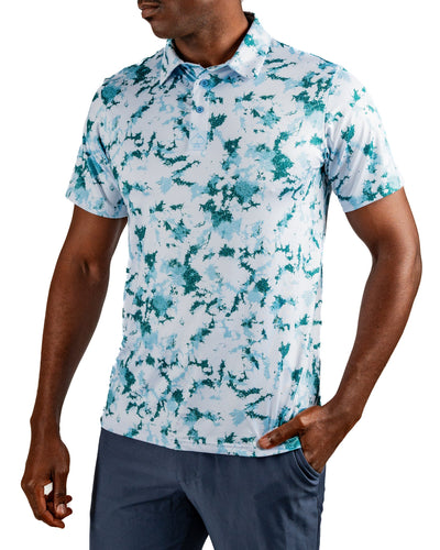 Men's Pins and Aces Frost Burn polo shirt in a stylish summer color, featuring a classic fit and breathable fabric.