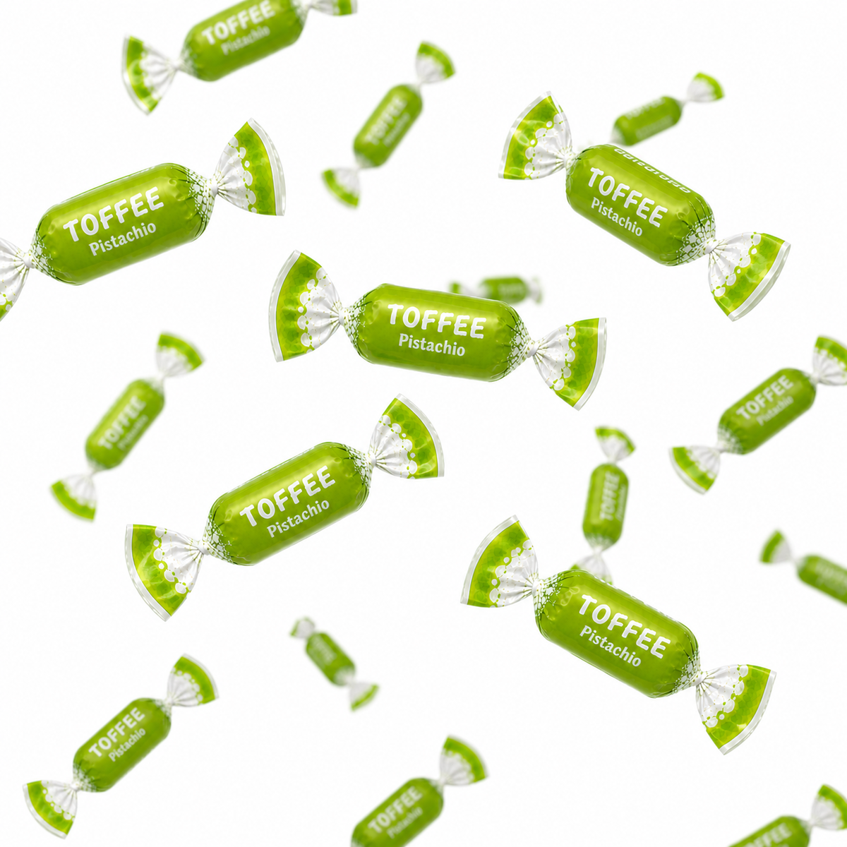Fida Pistachio Toffee Candy in a bulk value bag, featuring crunchy pistachio toffee pieces from Candy In Bulk.