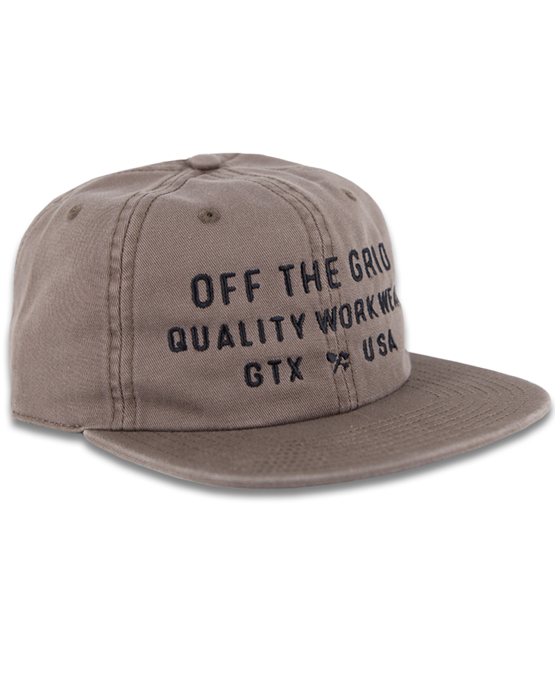 Off The Grid Surplus plated hat in walnut color, featuring a stylish, durable hat design with a sleek plated finish.