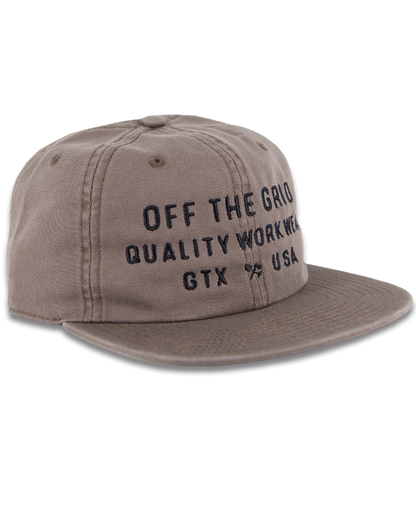 Off The Grid Surplus plated hat in walnut color, featuring a stylish, durable hat design with a sleek plated finish.