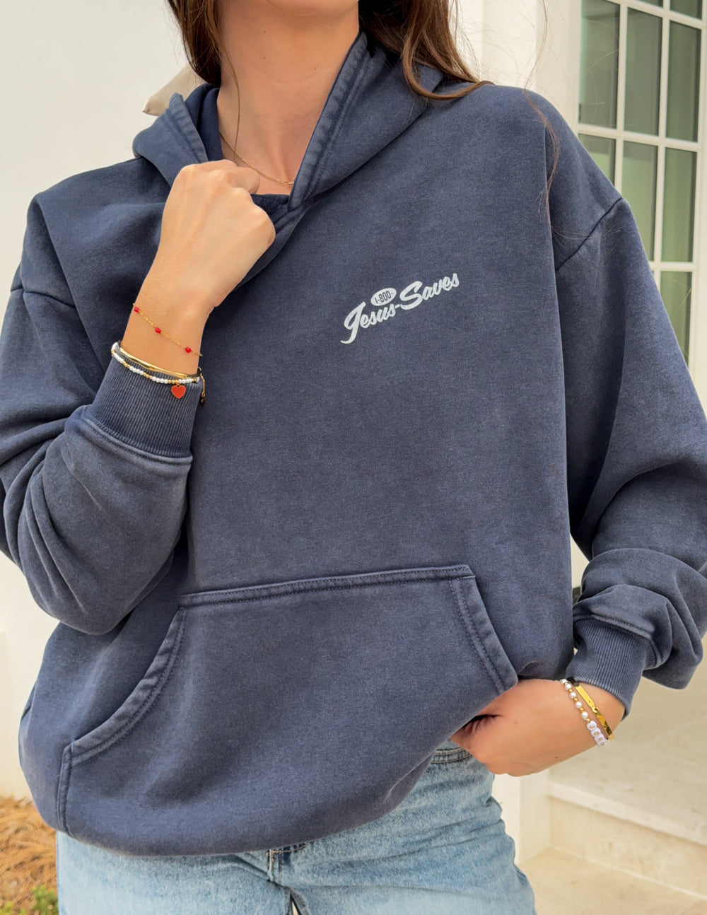 Unisex hoodie by Elevated Faith featuring prayer line design, soft fabric, and comfortable fit in a casual style.