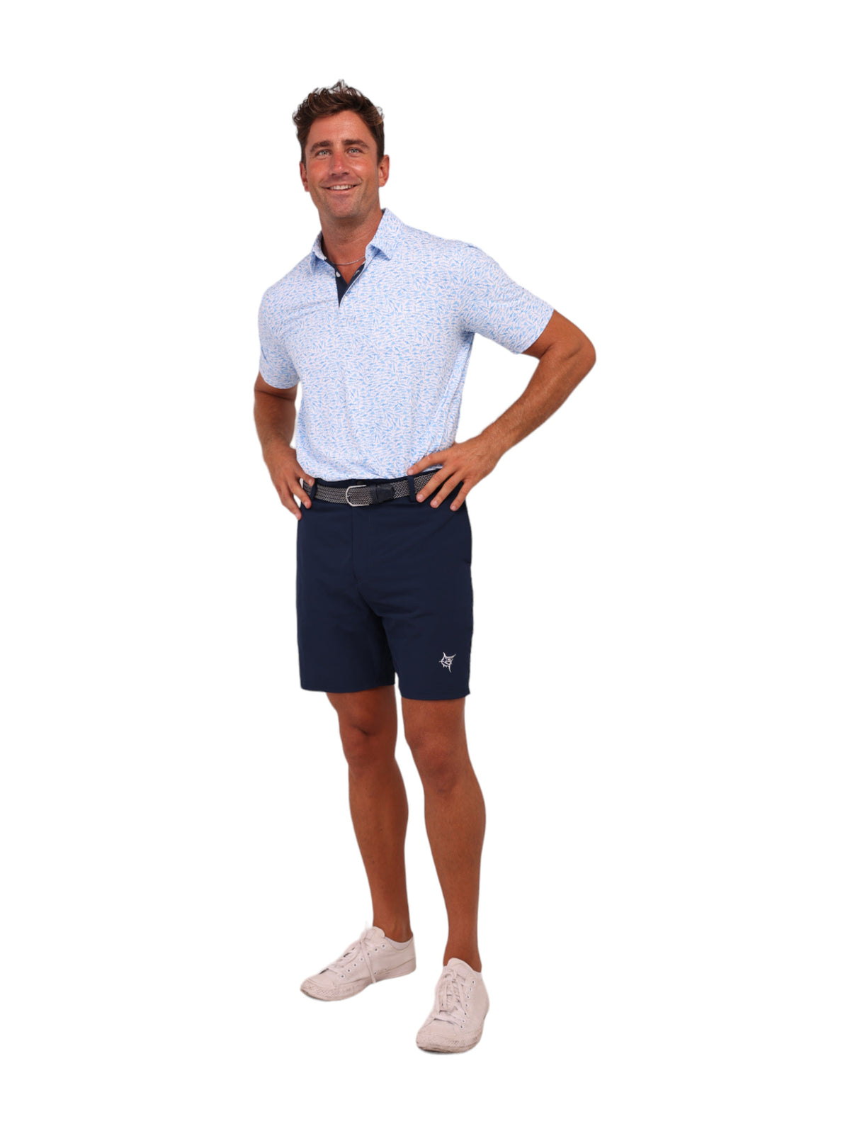 White Water Life Predator Print Polo shirt with a vibrant predator-themed design, casual men's polo for everyday wear