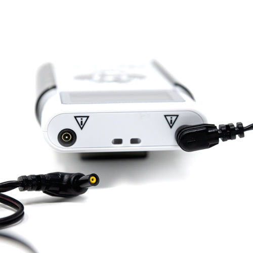 iReliev extra long TENS lead wires for electrotherapy devices, shown with multiple wire connectors and flexible design.