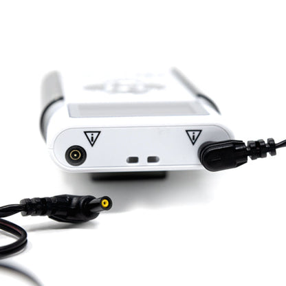 iReliev extra long TENS lead wires for electrotherapy devices, shown with multiple wire connectors and flexible design.