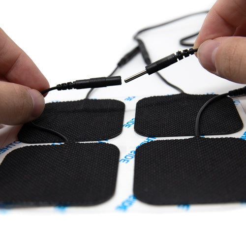 iReliev Extra Long TENS Lead Wires for pain relief therapy, flexible accessories with multiple connection options.