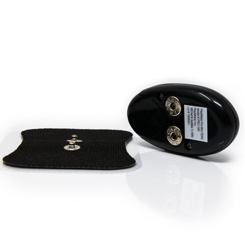 iReliev WiTENS Mini Wireless TENS Unit showing device with control buttons and compact design for pain relief.