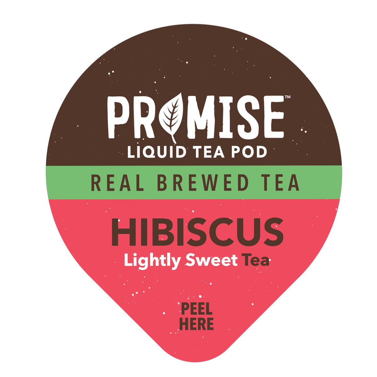 Bottle of Java House Promise Real Brewed Hibiscus Tea with vibrant red hibiscus flowers and fresh brewed tea visible in the image.